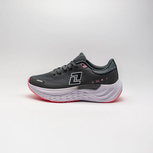RUNOFF TENIS RUNNING MUJER GRIS BLANCO L623558 016 LIVIANOS Y COMODOS