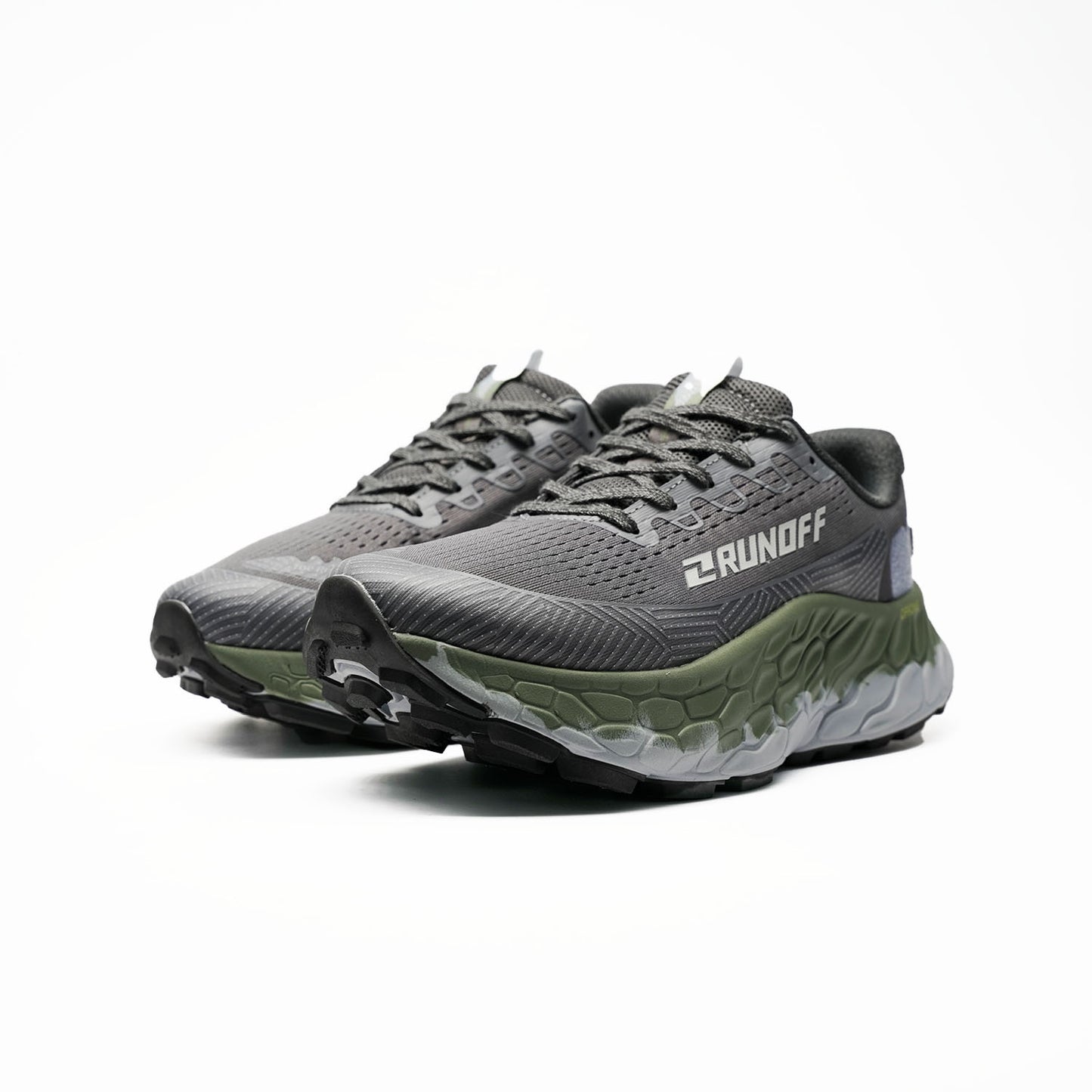RUNOFF TENIS TRAIL HOMBRE GRIS VERDE 622567 003 LIVIANOS Y COMODOS
