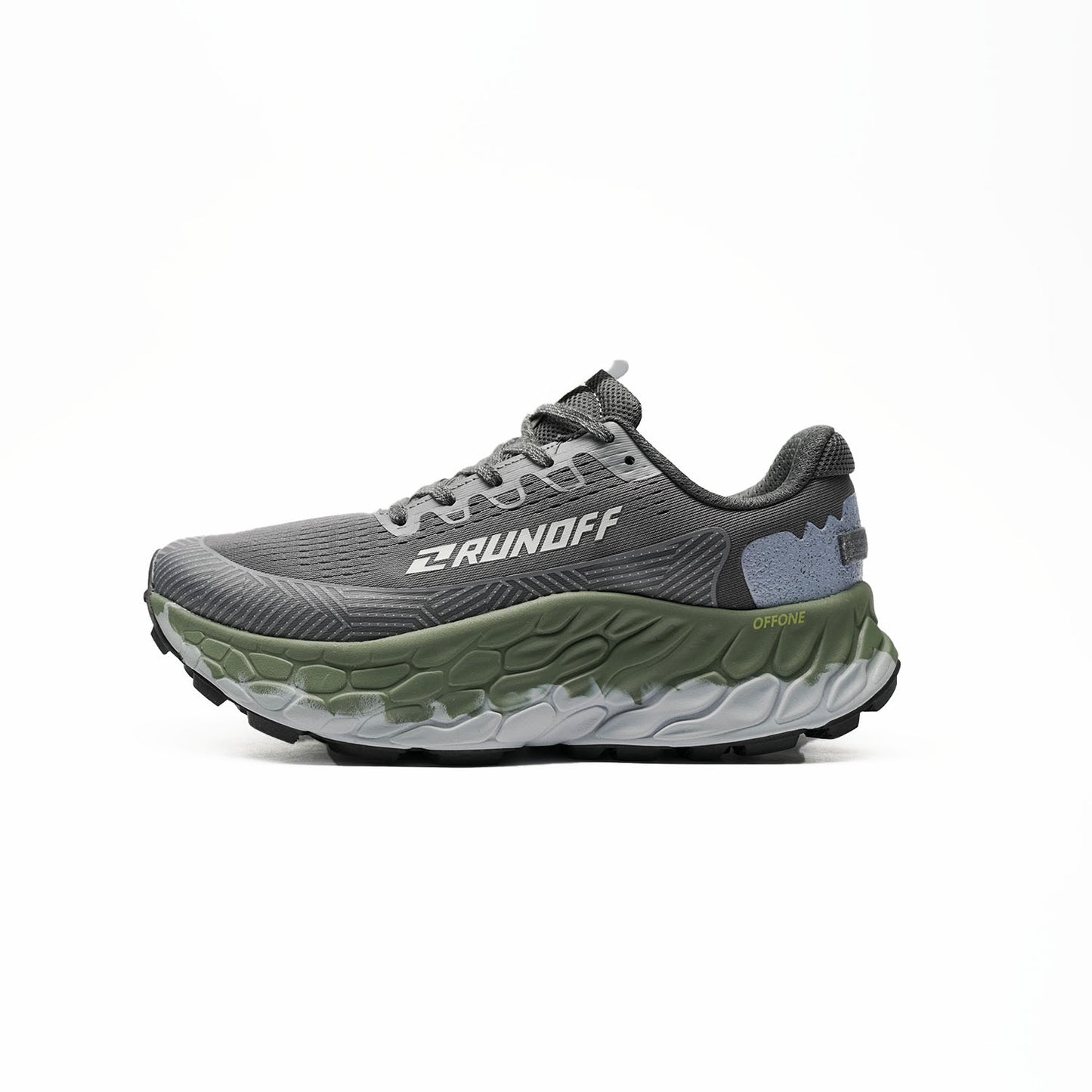RUNOFF TENIS TRAIL HOMBRE GRIS VERDE 622567 003 LIVIANOS Y COMODOS