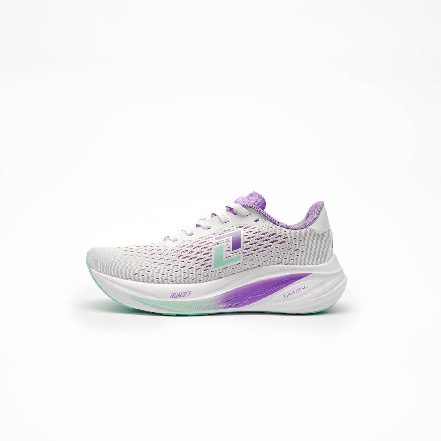 RUNOFF TENIS RUNNING MUJER BLANCO MORADO L621345 009 LIVIANOS Y COMODOS